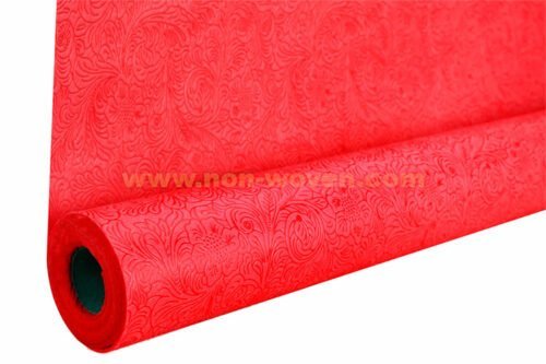 Red wrapping paper nonwoven