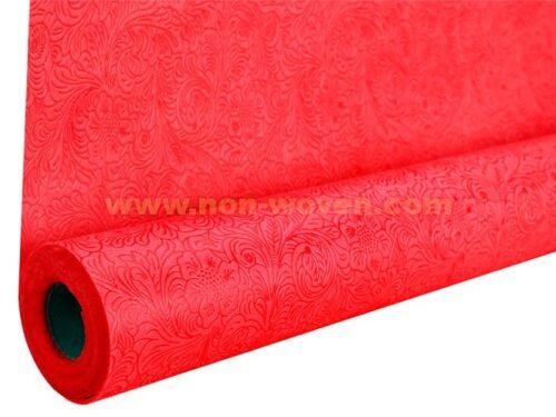Red wrapping paper nonwoven