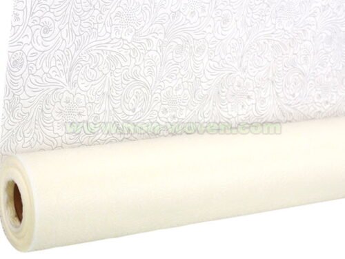 beige flower wrapping paper