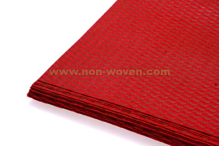 Dark red nonwoven wrapping packing fabric