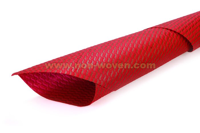 Dark red nonwoven wrapping packing fabric