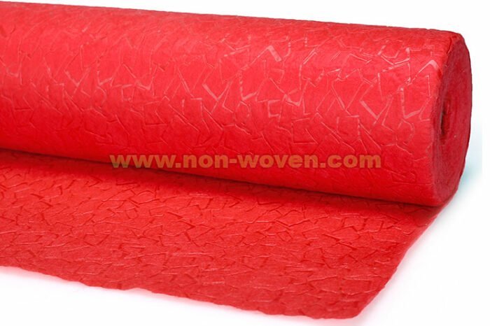 Red wrapping paper nonwoven