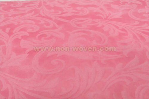 Pink Iris Flower Emboss Nonwoven Fabric