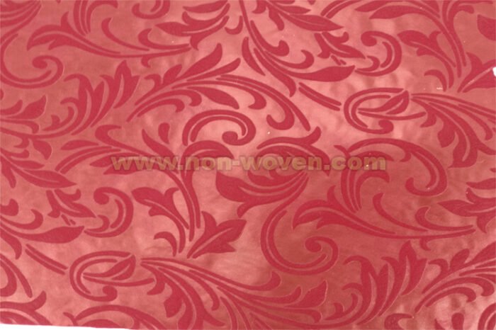 Burgundy Iris Flower Emboss Nonwoven - Image 2