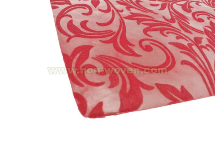 Burgundy Iris Flower Emboss Nonwoven - Image 4