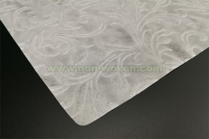 White Iris Flower Emboss Nonwoven Fabric - Image 2