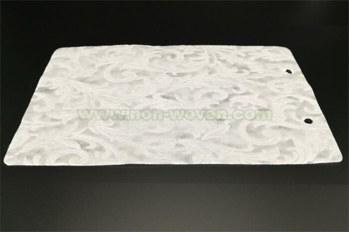 White Iris Flower Emboss Nonwoven Fabric