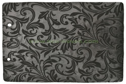 Black Iris Flower Embossed Nonwoven