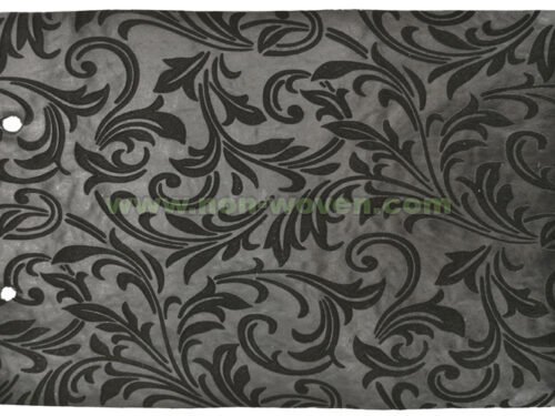 Black Iris Flower Embossed Nonwoven