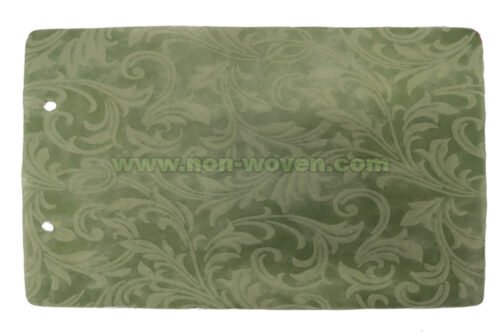 Grass Green Iris Flower Embossed Nonwoven