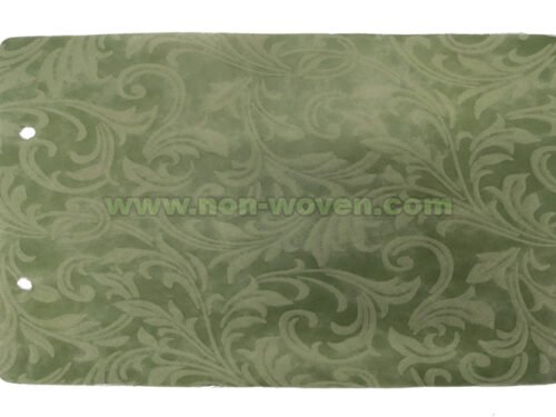Grass Green Iris Flower Embossed Nonwoven