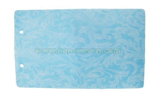 Light Blue Iris Flower Emboss Nonwoven
