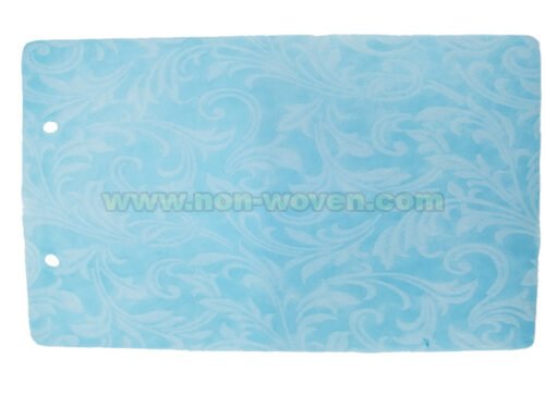 Light Blue Iris Flower Emboss Nonwoven
