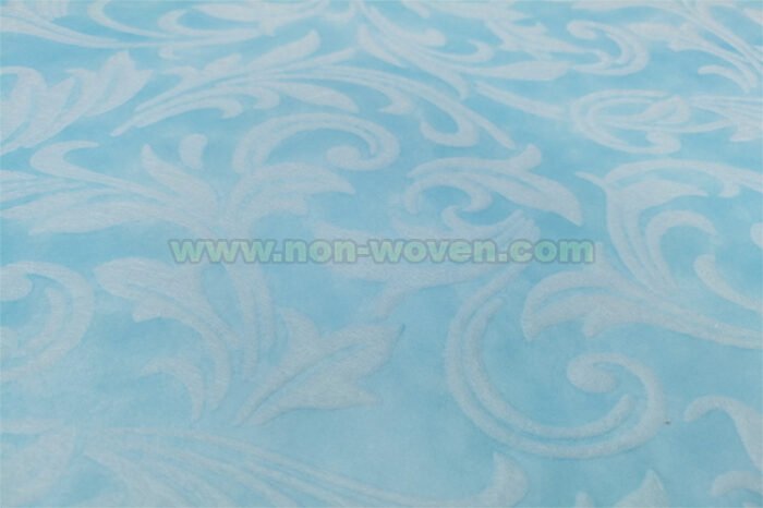 Light Blue Iris Flower Emboss Nonwoven - Image 2