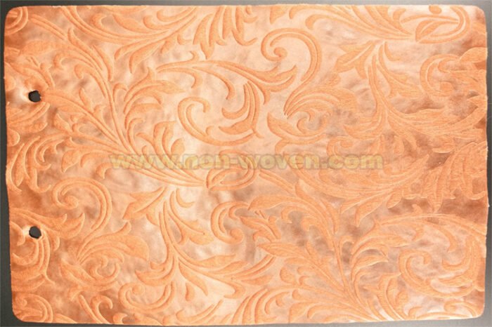 Orange Iris Flower Emboss Non-woven Fabric