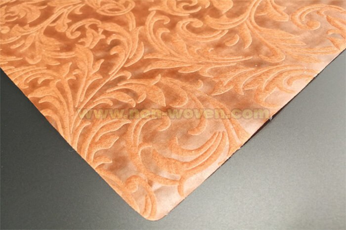 Orange Iris Flower Emboss Non-woven Fabric - Image 4