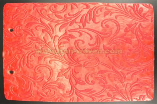 Red Iris Flower Emboss Non-woven Fabric