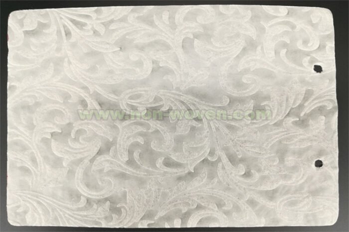 Cream Iris Flower Emboss Non woven Fabric - Image 6
