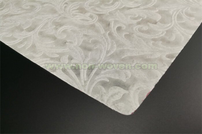Cream Iris Flower Emboss Non woven Fabric - Image 10