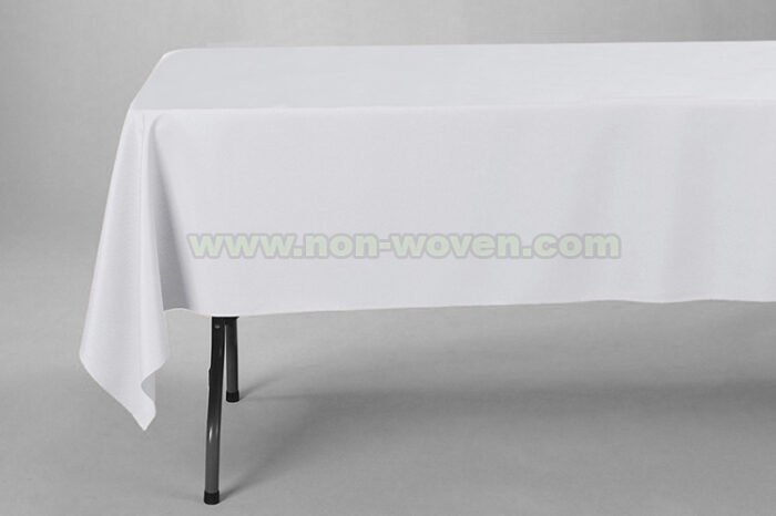 White Disposable PP Spunbond Nonwoven Tablecover - Image 7