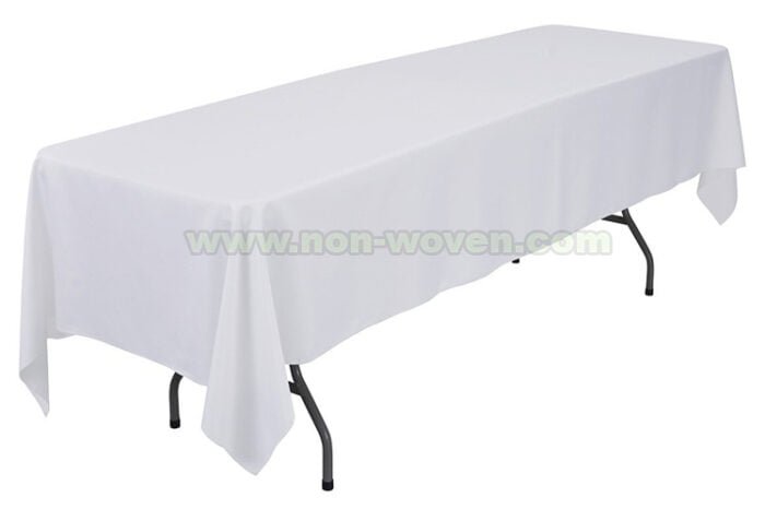 19#-White Rectansgle disposable table cloths (2)