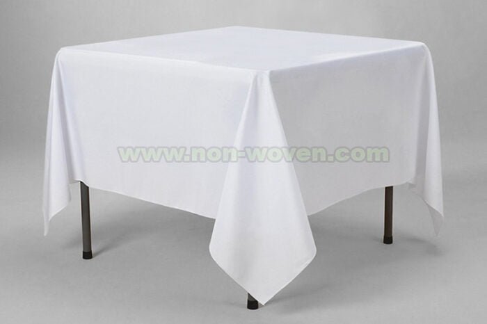 19#-White Square disposable table cloths (1)