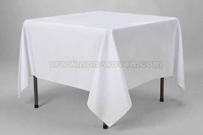 19#-White Square disposable table cloths (1)