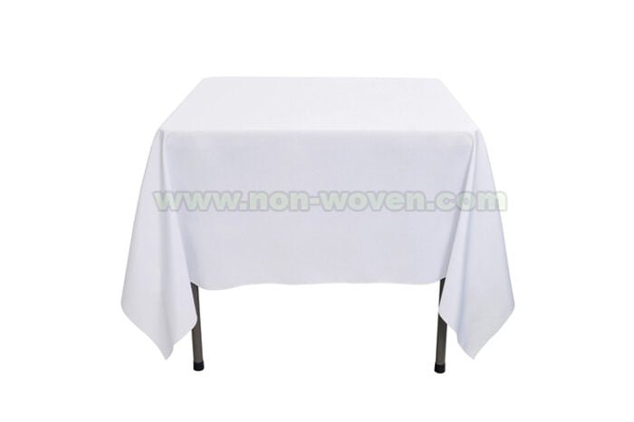 19#-White Square disposable table cloths (2)