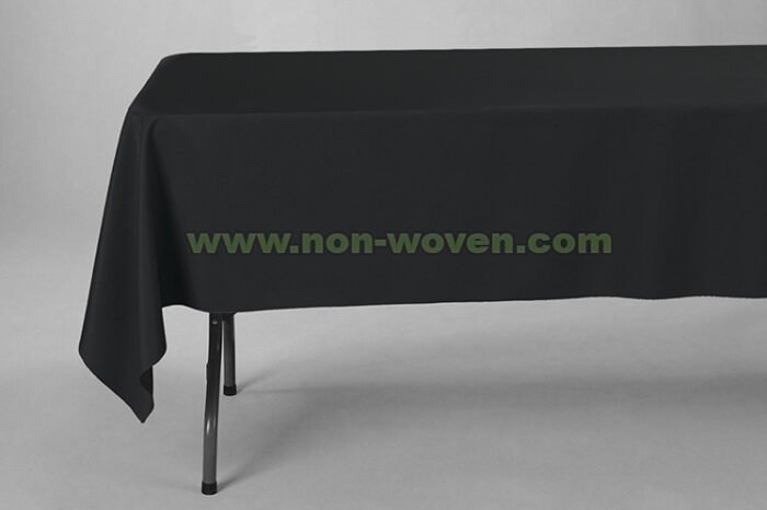 20#-Black Rectansgle disposable table cloths (1)