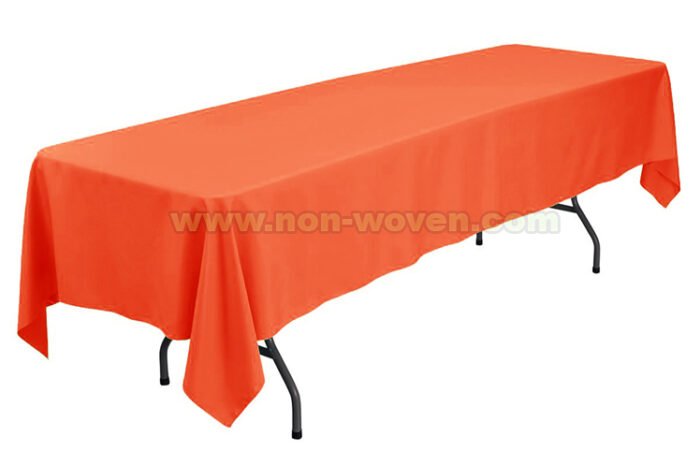 6#-Orange Rectansgle tablecloths (1)