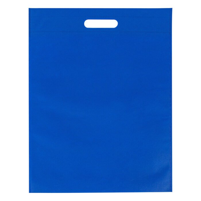 D Cut PP Spunbond Non woven Carry Bags Blue - Image 5
