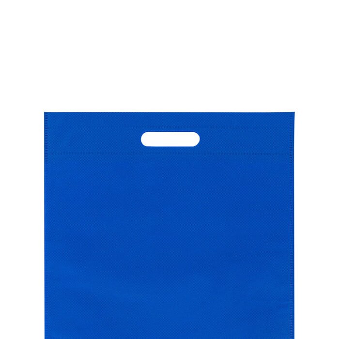D Cut PP Spunbond Non woven Carry Bags Blue - Image 2