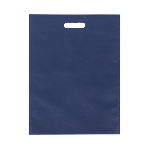 D Cut Non woven Carry Bags Dark Blue