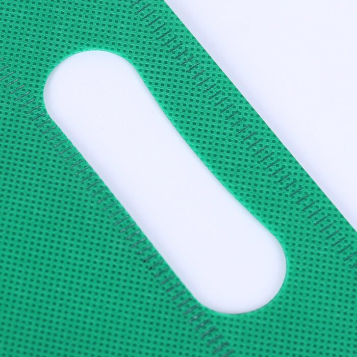 D Cut Non woven Carry Bags Green - Image 2
