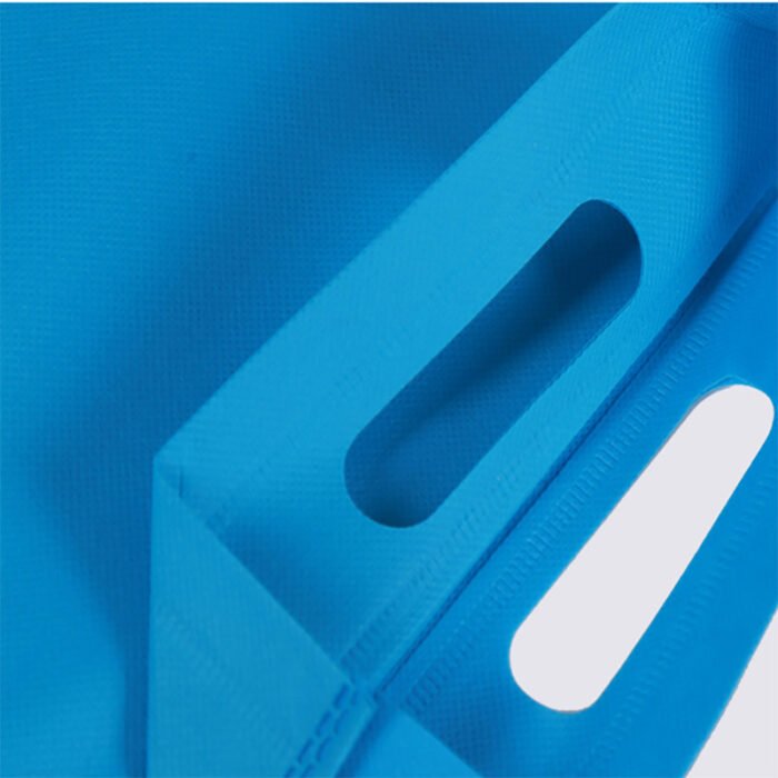 D Cut Non woven Carry Bags Lake Blue - Image 3