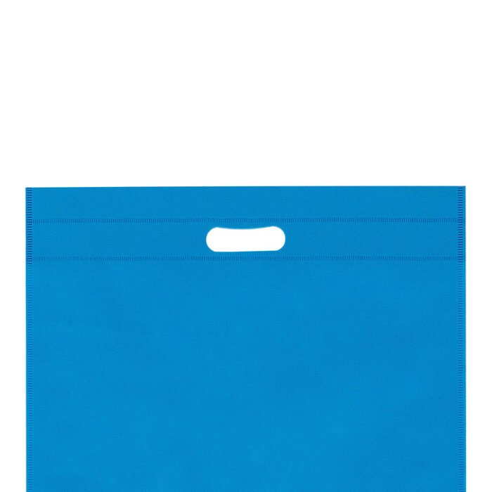 D Cut Non woven Carry Bags Lake Blue - Image 2