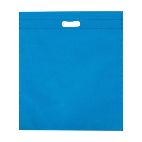D Cut Non woven Carry Bags Lake Blue