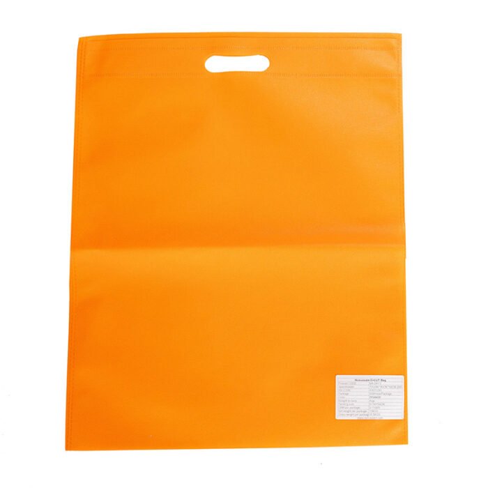 D Cut Non woven Carry Bags Orange