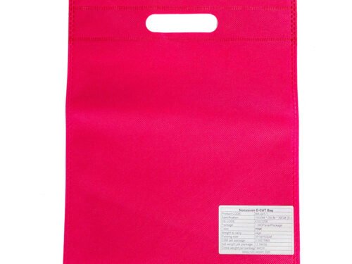 D Cut Spunbond Non woven Carry Bags Plum