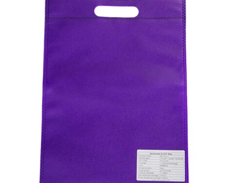 D-Cut PP Nonwoven Carry Bags Purple
