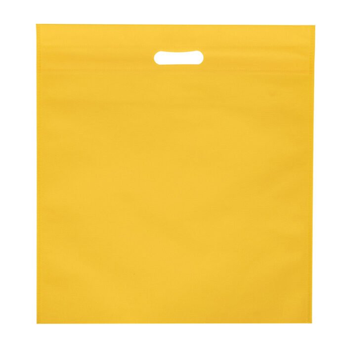 D Cut Non woven Carry Bags Yellow - Image 2