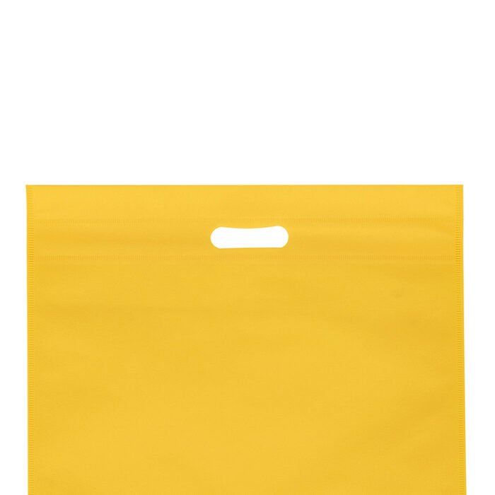 D Cut Non woven Carry Bags Yellow - Image 3