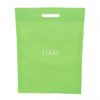 D Cut Non woven Carry Bags Apple Green