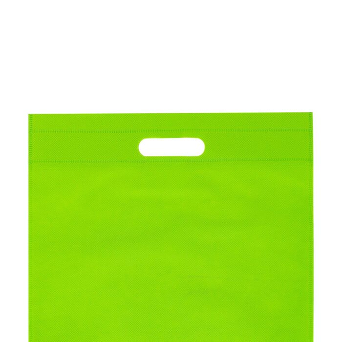 D Cut Non woven Carry Bags Apple Green - Image 5