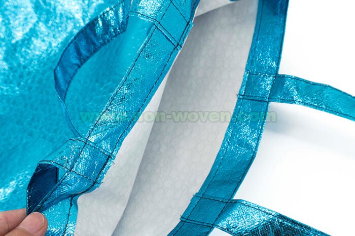 Laminated Non woven Bag Blue - Image 5