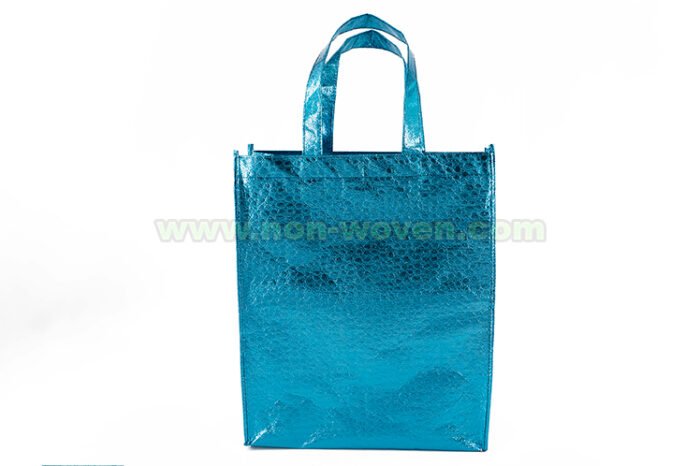 Laminated Non woven Bag Blue - Image 4