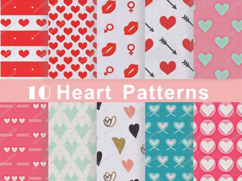Heart Pattern Printed Non woven Fabric