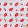 Heart Pattern Printed Non woven Fabric