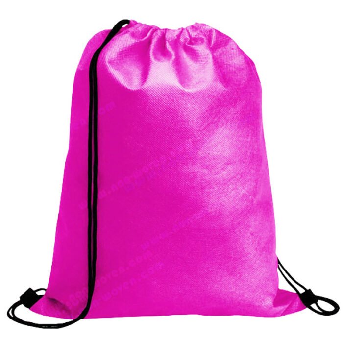 PP Spun bond Nonwoven Drawsting Bag Plum - Image 3
