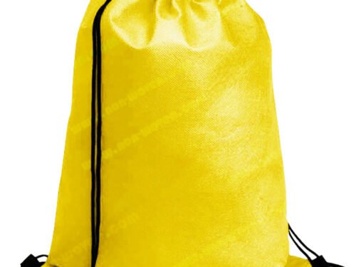 PP Spunbond Nonwoven Drawsting Bag Yellow